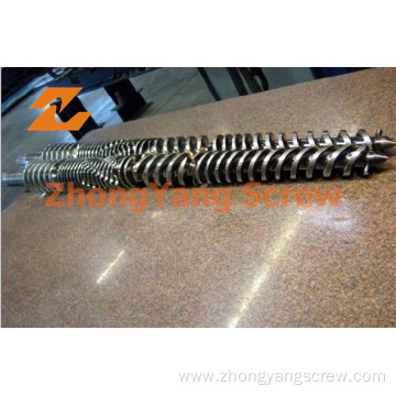 PVC Pipe Extrusion Twin Screw Barrel Conical Twin Screws